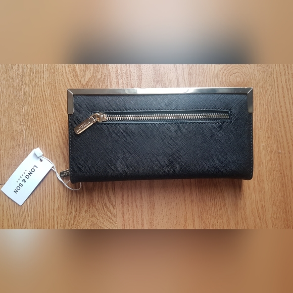 Long & Son zip black and gold wallet - Picture 2 of 5